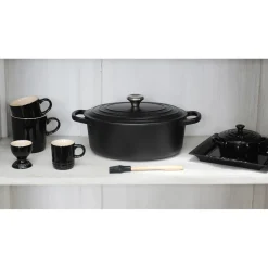 Le Creuset Signature Braadpannenset, 24+28cm mat zwart