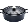 Le Creuset Signature Braadpan Ovaal, 33cm mat zwart