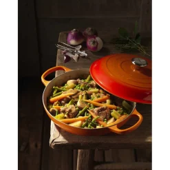 Le Creuset Signature Campagnard Braadpan, 30cm kersenrood