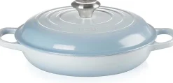 Le Creuset Signature Campagnard Braadpan, 30cm coastal blue