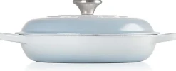 Le Creuset Signature Campagnard Braadpan, 30cm coastal blue