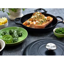 Le Creuset Signature Campagnard Braadpan (zwarte emaillelaag), 30cm mat zwart