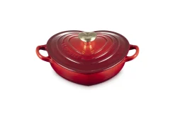 Le Creuset Signature Campagnard Braadpan Hart, 20cm kersenrood