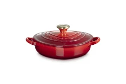 Le Creuset Signature Campagnard Braadpan Hart, 20cm kersenrood