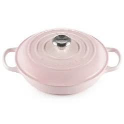 Le Creuset Signature Campagnard Braadpan, 26cm shell pink
