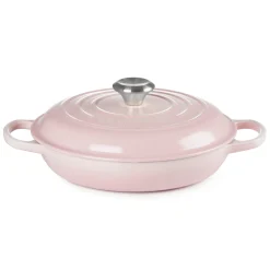 Le Creuset Signature Campagnard Braadpan, 26cm shell pink