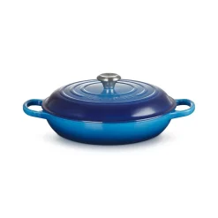 Le Creuset Signature Campagnard Braadpan, 30cm azure