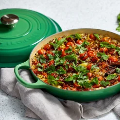 Le Creuset Signature Campagnard Braadpan, 30cm bamboo green