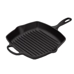 Le Creuset Signature Grillpan, 26x26cm mat zwart