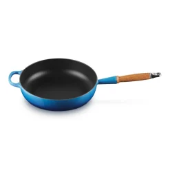 Le Creuset Signature Hapjespan met Houten Steel, 28cm azure