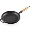 Le Creuset Signature Koekenpan met Houten Steel, 28cm mat zwart
