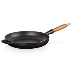 Le Creuset Signature Koekenpan met Houten Steel, 28cm mat zwart