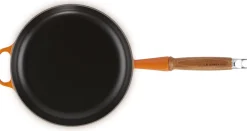 Le Creuset Signature Koekenpan met Houten Steel, 24cm oranjerood