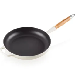 Le Creuset Signature Koekenpan met Houten Steel, 28cm meringue