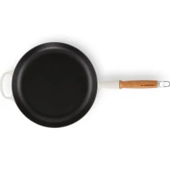 Le Creuset Signature Koekenpan met Houten Steel, 28cm meringue