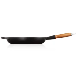 Le Creuset Signature Koekenpan met Houten Steel, 26cm mat zwart