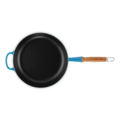 Le Creuset Signature Koekenpan met Houten Steel, 28cm azure