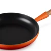 Le Creuset Signature Koekenpan met Houten Steel, 28cm oranjerood