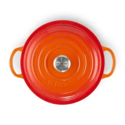 Le Creuset Signature Marmite Braadpan met Hoge Deksel, 22cm oranjerood
