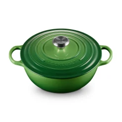 Le Creuset Signature Marmite Braadpan, 26cm bamboo green