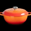 Le Creuset Signature Marmite Braadpan Hoog, 26cm oranjerood