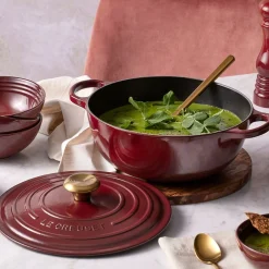 Le Creuset Signature Marmite Braadpan, 26cm garnet