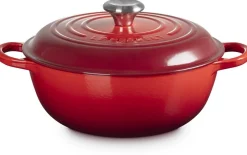 Le Creuset Signature Marmite Braadpan Hoog, 26cm kersenrood