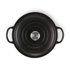 Le Creuset Signature Marmite Braadpan met Hoge Deksel, 22cm mat zwart