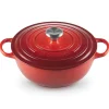Le Creuset Signature Marmite Braadpan, 28cm kersenrood