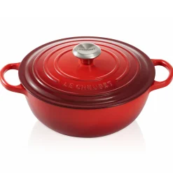 Le Creuset Signature Marmite Braadpan, 24cm kersenrood