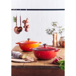 Le Creuset Signature Marmite Braadpan, 26cm oranjerood