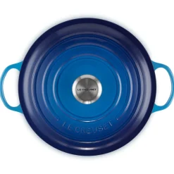 Le Creuset Signature Marmite Braadpan, 28cm azure
