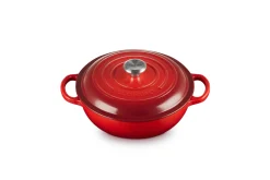 Le Creuset Signature Marmite Braadpan met Hoge Deksel, 22cm kersenrood