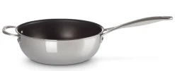 Le Creuset Signature RVS Chef Sauteerpan met Deksel, 24cm anti-aanbaklaag