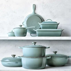 Le Creuset Signature Skillet Hoog, 26cm sea salt