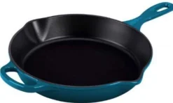 Le Creuset Signature Skillet Hoog, 26cm deep teal