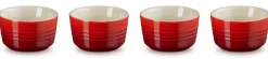 Le Creuset Stoneware Mini Ramekins, kersenrood 4stuks