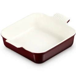 Le Creuset Stoneware Ovenschaal Vierkant, 23x23cm garnet
