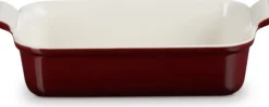 Le Creuset Stoneware Ovenschaal Rechthoekig, 26x20cm garnet