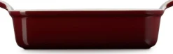 Le Creuset Stoneware Ovenschaal Rechthoekig, 26x20cm garnet