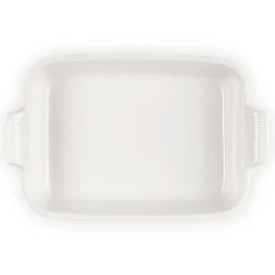 Le Creuset Stoneware Ovenschaal Rechthoekig, 32x25cm meringue