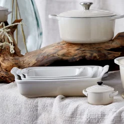 Le Creuset Stoneware Ovenschaal Rechthoekig, 32x25cm meringue
