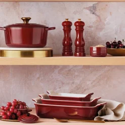 Le Creuset Stoneware Ovenschaal Rechthoekig, 19x15cm garnet