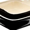 Le Creuset Stoneware Ovenschalenset Vierkant, 13+20cm ebbenzwart