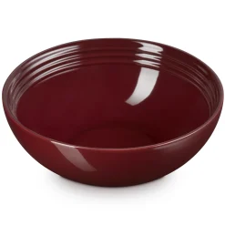 Le Creuset Stoneware Saladeschaal, 24cm garnet