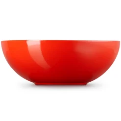 Le Creuset Stoneware Saladeschaal, 24cm kersenrood
