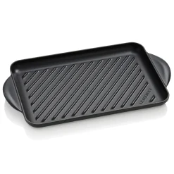 Le Creuset Tradition Grillplaat, 32x22cm mat zwart
