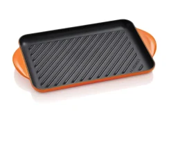 Le Creuset Tradition Grillplaat, 32x22cm oranjerood