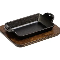 Lodge Rectangular Mini Onderzetter UMSRC, 19x15cm walnoothout