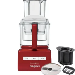 Magimix CS 5200 XL Premium Foodprocessor + Blokjes- en Staafjeskit, rood